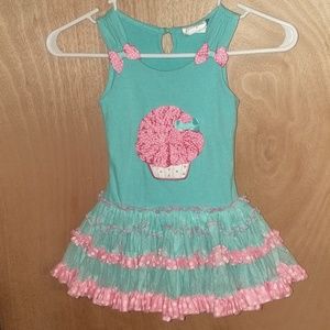 Baby Blue Cupcake Toddler Dress